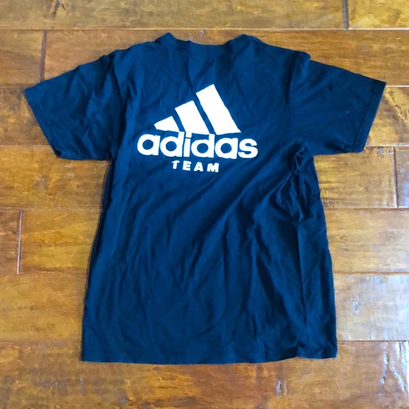 Adidas Team T-Shirt Top Short Sleeve Mens Medium M The Go-To Tee 100% Cotton - Picture 1 of 3